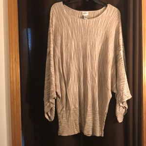 Chico’s gold metallic sweater/blouse - size 2